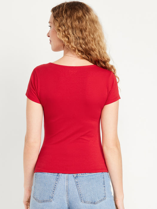 Fitted Twist-Front Top