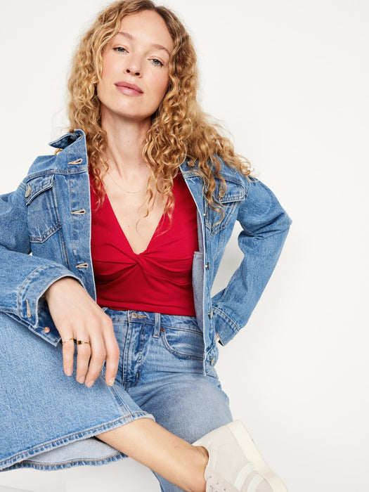 Fitted Twist-Front Top