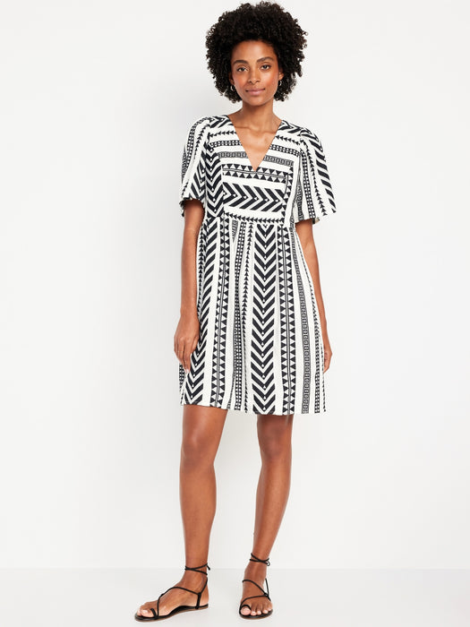 Jacquard Mini Swing Dress