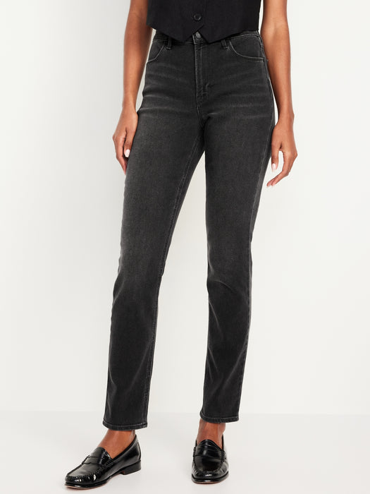 High-Waisted Wow Straight Ankle Jeans