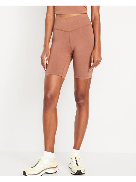 Extra High-Waisted PowerChill Biker Shorts -- 8-inch inseam