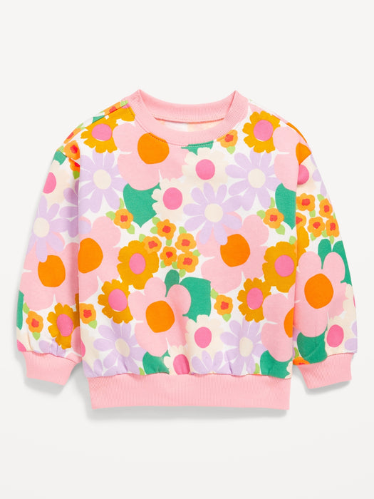 Crew-Neck Sweatshirt for Toddler Girls