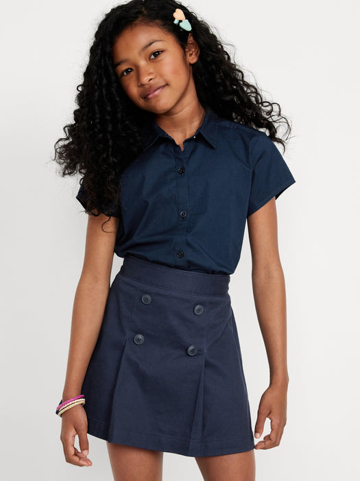 School Uniform Short-Sleeve Shirt for Girls