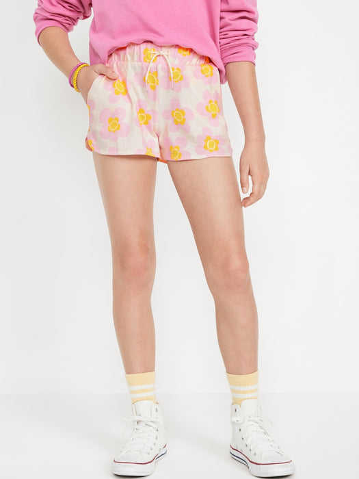 Jersey-Knit Dolphin-Hem Cheer Shorts for Girls