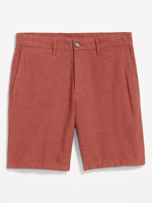 Rotation Chino Linen-Blend Shorts -- 8-inch inseam