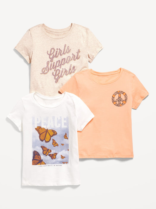 Short-Sleeve Graphic T-Shirt 3-Pack for Girls