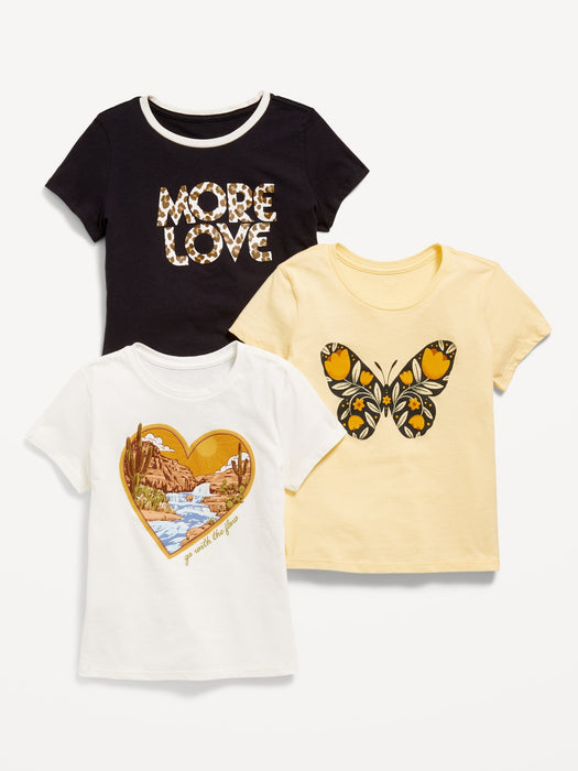 Short-Sleeve Graphic T-Shirt 3-Pack for Girls
