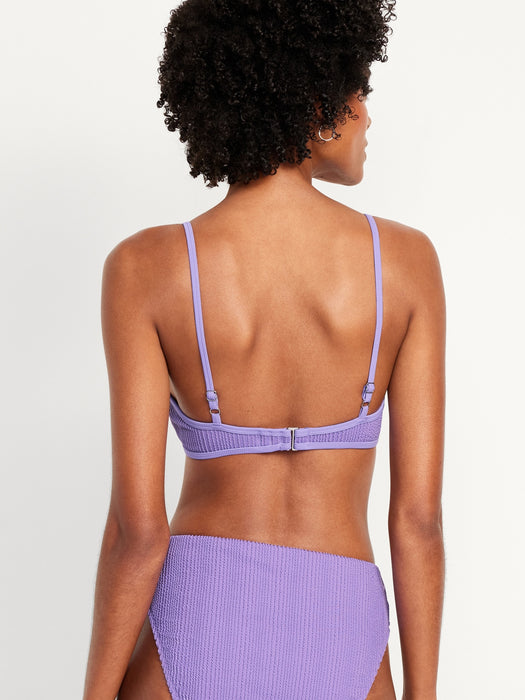 Ribbed Underwire Bikini Swim Top