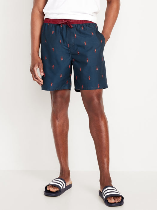 Printed Swim Trunks -- 7-inch inseam