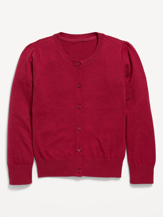 School Uniform Button-Up Cardigan for Girls
