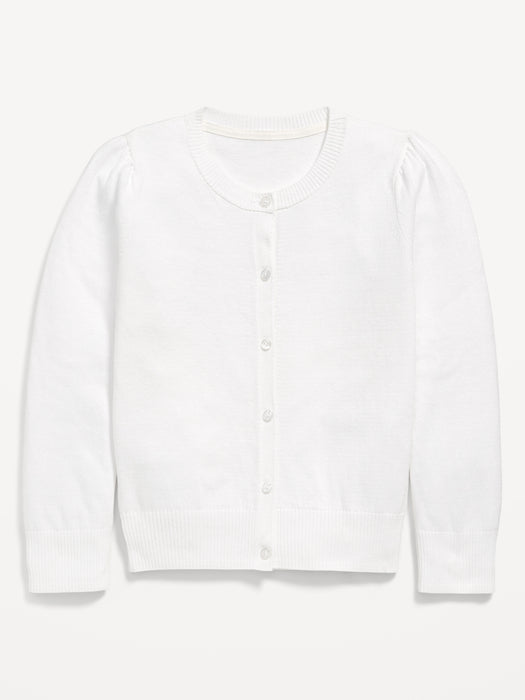 School Uniform Button-Up Cardigan for Girls