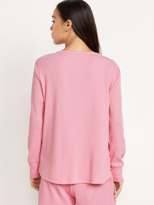 Waffle Lounge Long-Sleeve Top