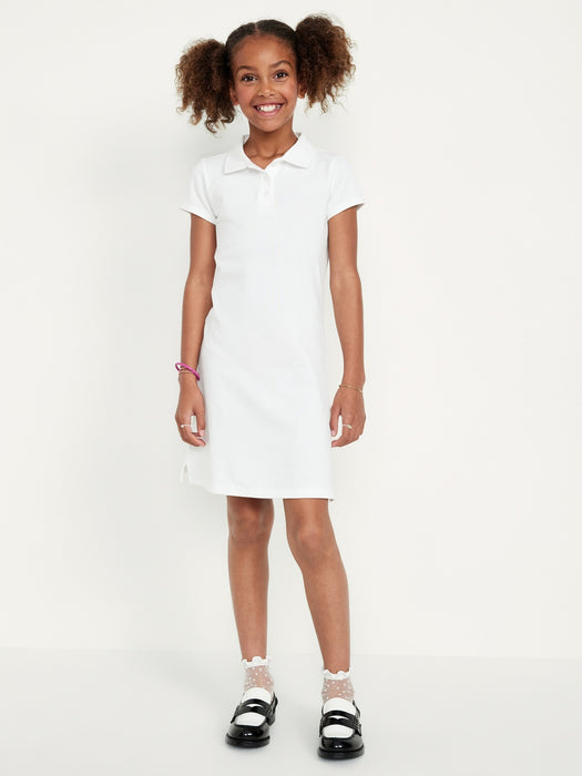 School Uniform Pique Polo Dress for Girls