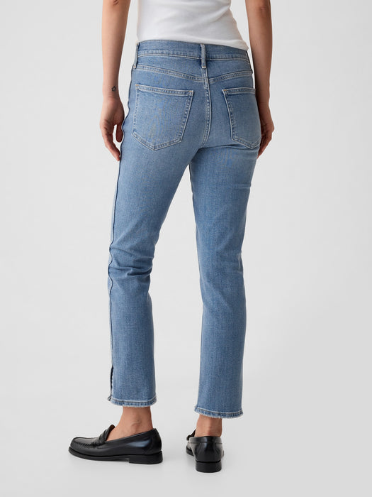 Mid Rise Vintage Slim Split-Hem Jeans