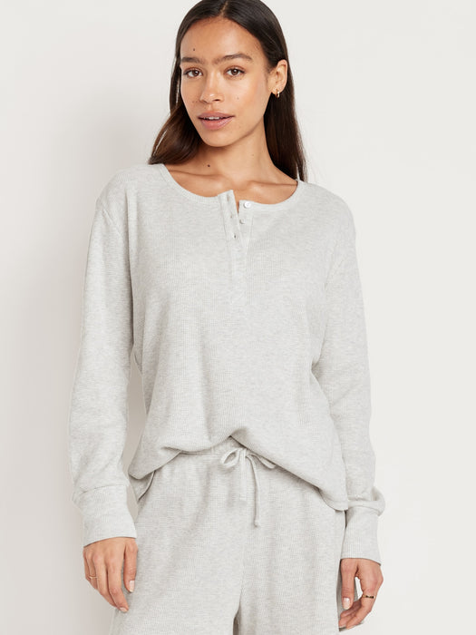 Waffle Lounge Long-Sleeve Top
