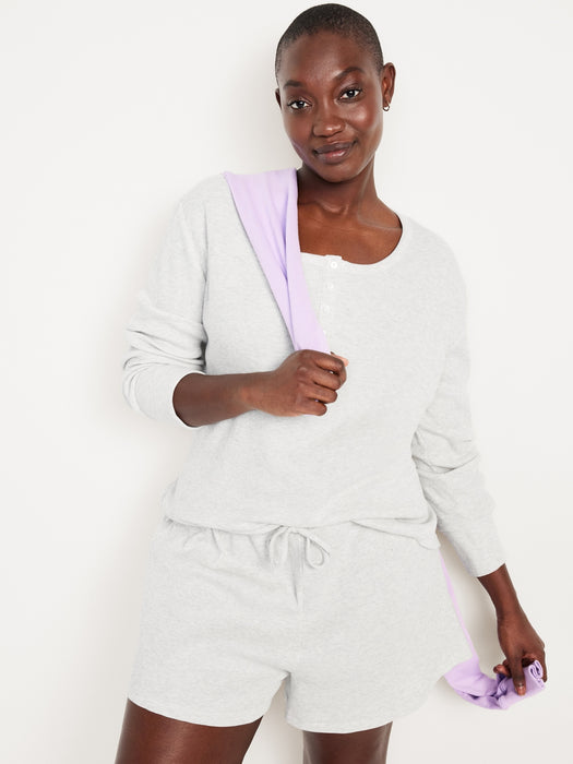 Waffle Lounge Long-Sleeve Top