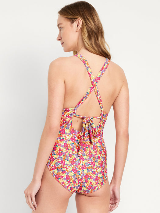 Tie-Back One-Piece Swimsuit