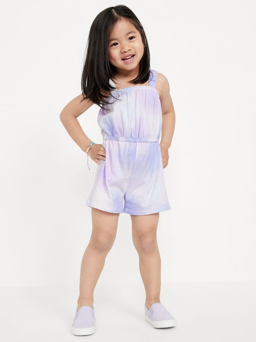 Printed Sleeveless Romper for Toddler Girls