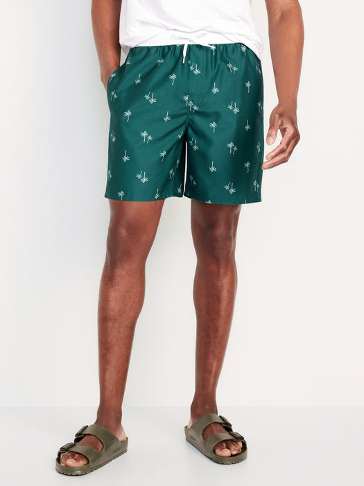 Printed Swim Trunks -- 7-inch inseam