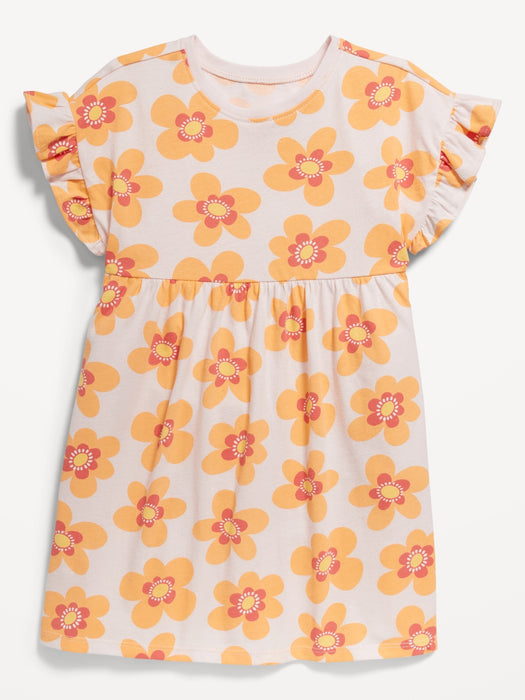 Printed Fit and Flare Dress for Toddler Girls