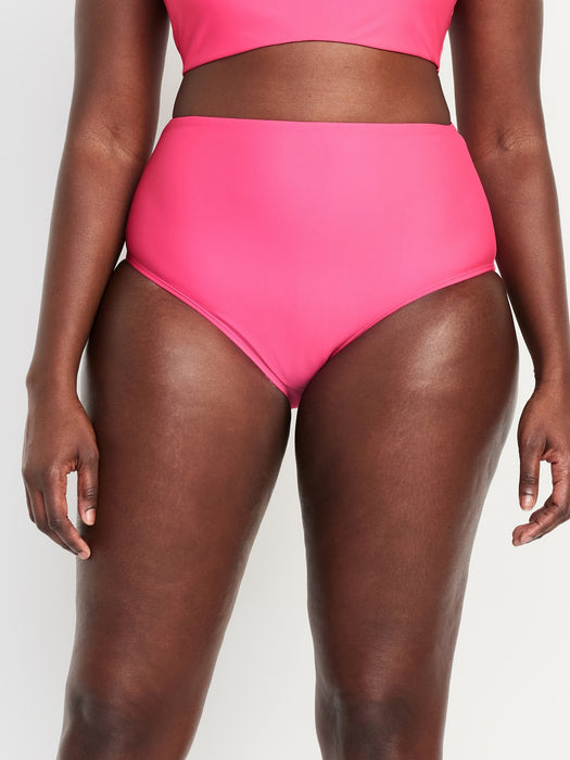 High-Waisted French-Cut Bikini Swim Bottoms