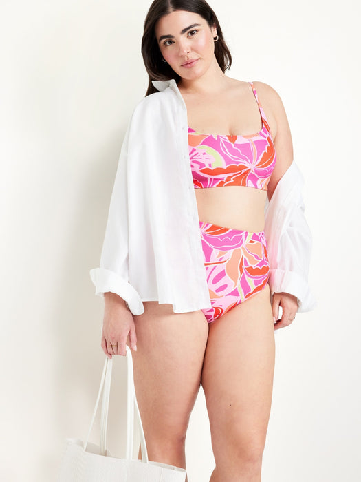 High-Waisted French-Cut Bikini Swim Bottoms