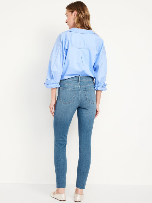 High-Waisted Rockstar Super-Skinny Ankle Jeans