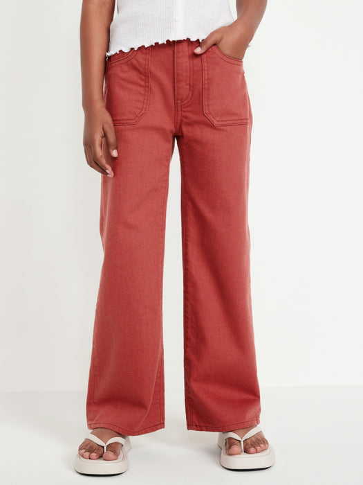 High-Waisted Baggy Wide-Leg Jeans for Girls
