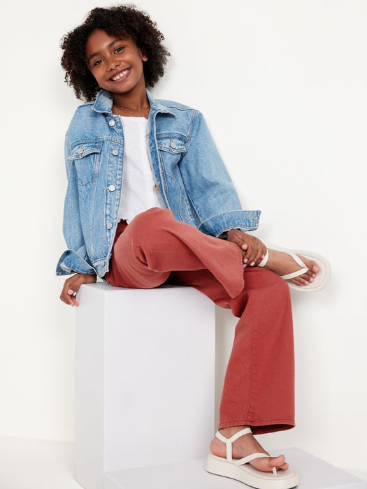 High-Waisted Baggy Wide-Leg Jeans for Girls