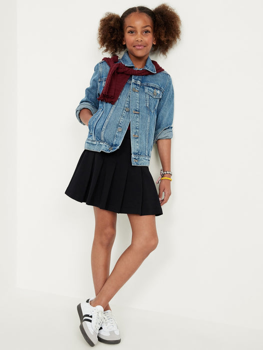 School Uniform Pleated Knit Skort for Girls