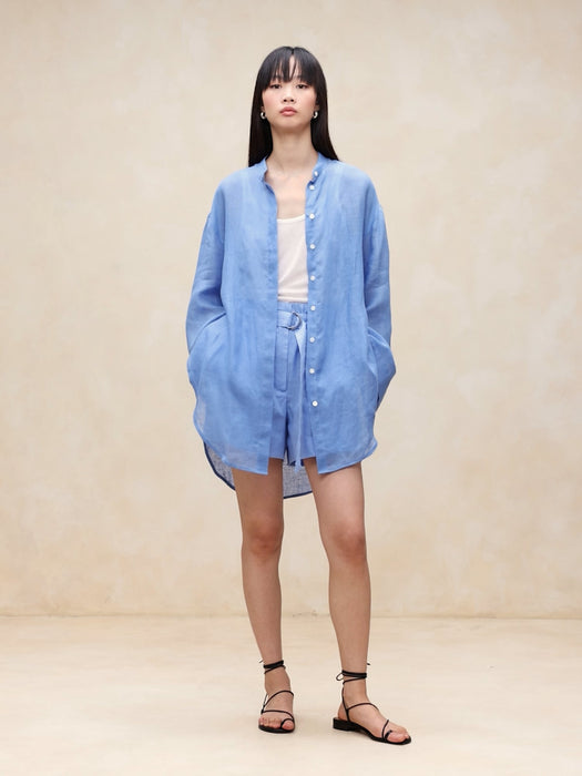 Oversized Linen Gauze Tunic