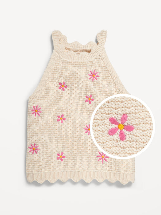 Crochet-Knit Tank Top for Girls