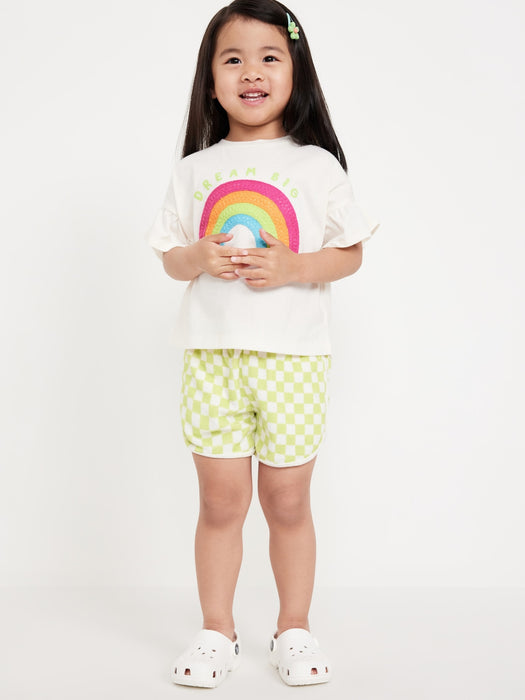Loop Terry Dolphin-Hem Shorts for Toddler Girls