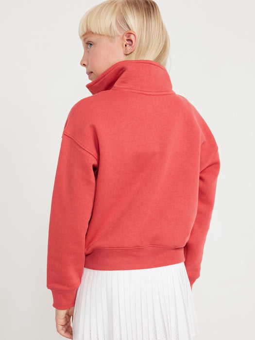 Long-Sleeve Quarter Zip Sweatshirt for Girls