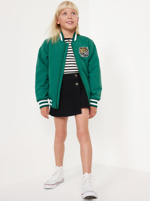 Wrap-Front Jean Skort for Girls