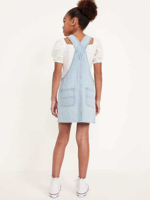 Zip-Front Pocket Skirtall Dress for Girls