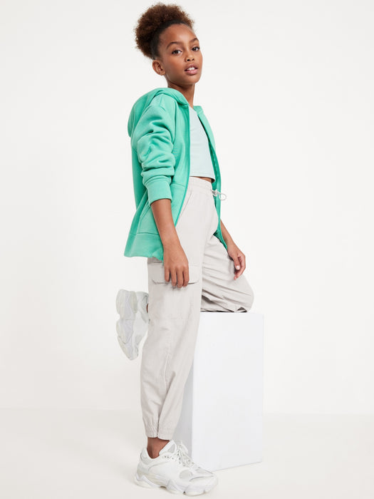 High-Waisted Loose Cargo Performance Pants for Girls