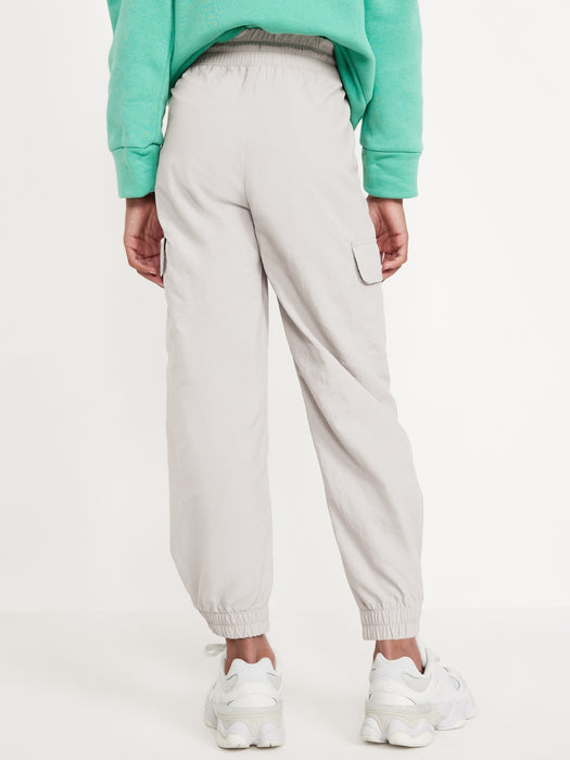 High-Waisted Loose Cargo Performance Pants for Girls