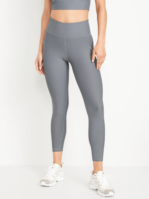High-Waisted PowerSoft Rib Pocket Leggings