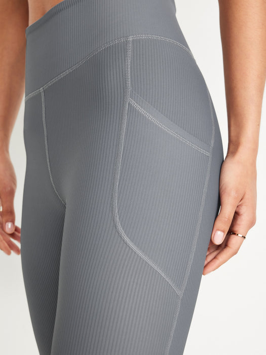 High-Waisted PowerSoft Rib Pocket Leggings