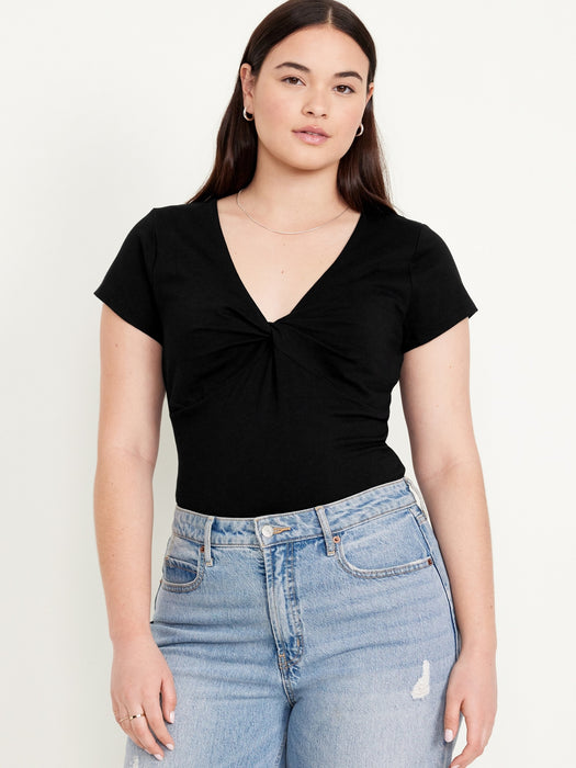 Fitted Twist-Front Top