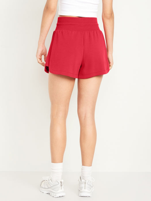 Extra High-Waisted Dynamic Fleece Shorts -- 3.5-inch inseam