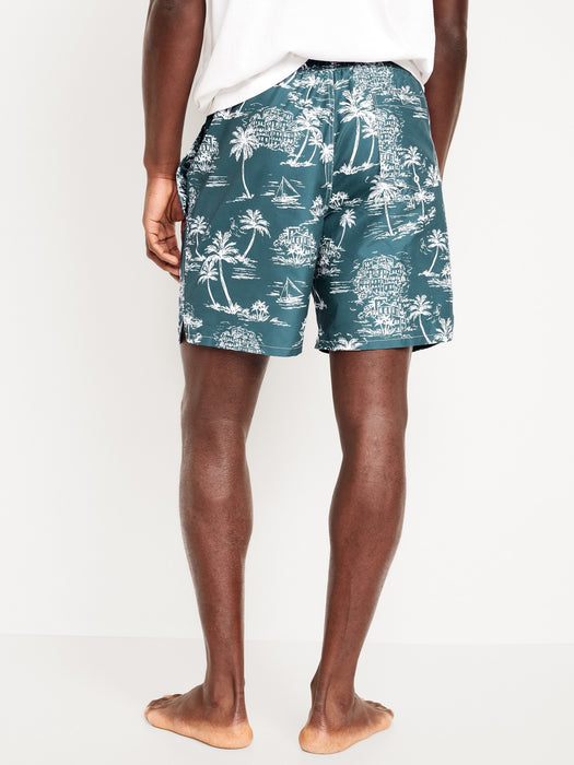 Printed Swim Trunks -- 7-inch inseam