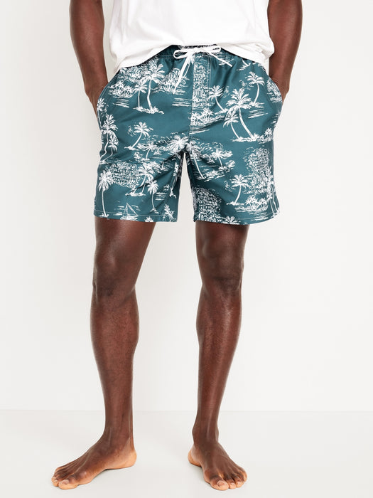 Printed Swim Trunks -- 7-inch inseam