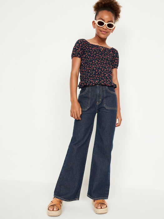 High-Waisted Baggy Wide-Leg Jeans for Girls