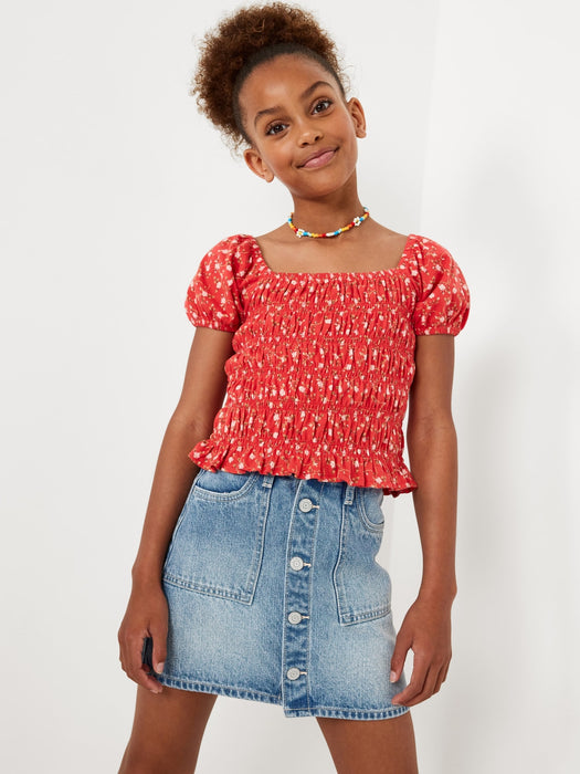 High-Waisted Jean Skirt for Girls