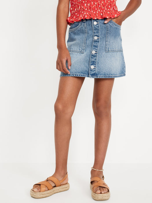 High-Waisted Jean Skirt for Girls