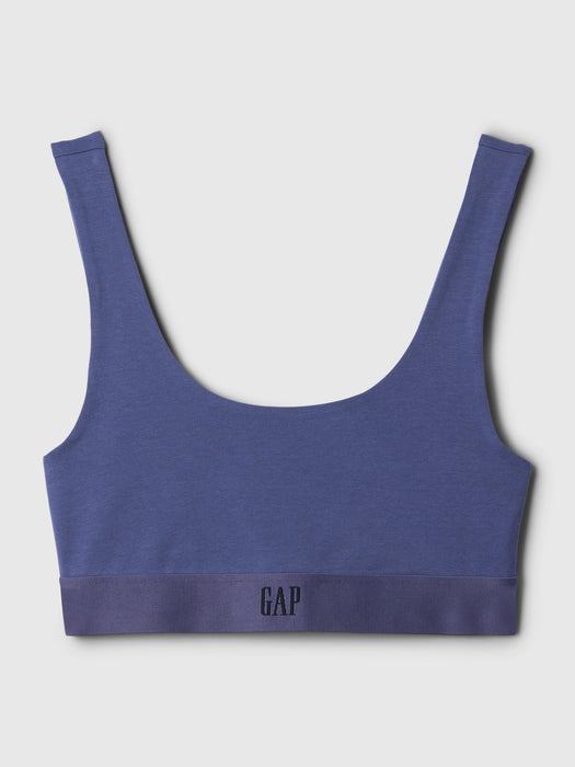 Organic Stretch Cotton Gap Logo Bralette