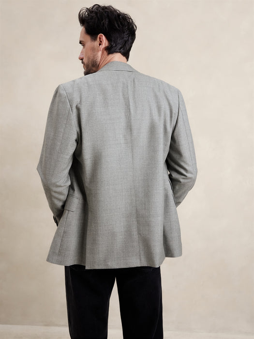 Signature Italian Rustico Double-Breasted Suit Jacket