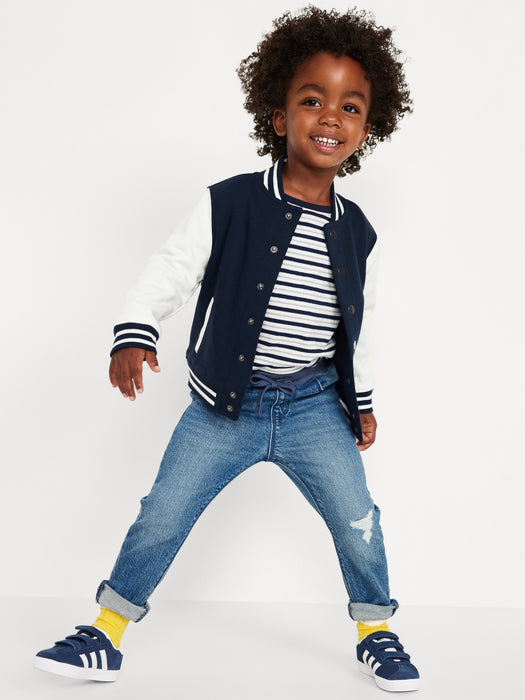 Button-Front Bomber Jacket for Toddler Boys